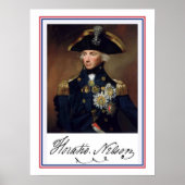 Horation Nelson schilderij en autograaf Poster (Voorkant)