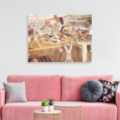 Horatius Cocles op de Subliciaanse brug Canvas Afdruk (Insitu (Woonkamer))