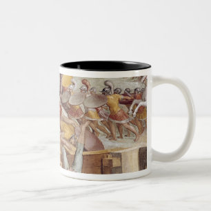Horatius Cocles op de Subliciaanse brug Tweekleurige Koffiemok