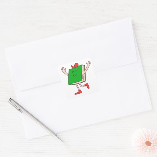Horay Book Express Vierkante Sticker (Envelop)