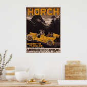 HORCH Automobile Adverteren Poster (Keuken)