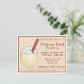 Horchata Orxata Mexicaanse Drank Voedsel Festival Uitnodiging Briefkaart (Staand voorkant)