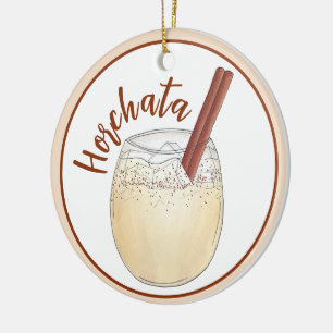 Horchata Orxata Mexicaanse Drink Beverage Keramisch Ornament
