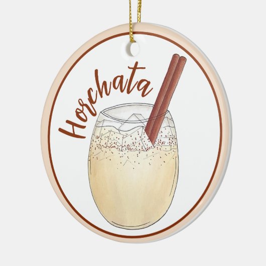 Horchata Orxata Mexicaanse Drink Beverage Keramisch Ornament (Links)