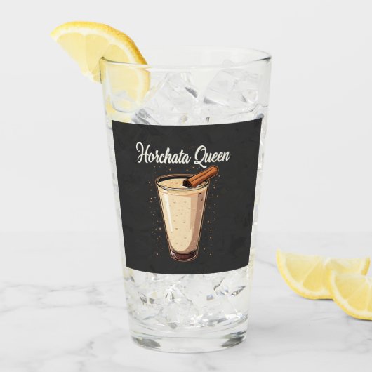 Horchata Queen Mexicaanse Drink Glas (Voorkant ijs)