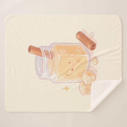 Horchata Sherpa Deken (Voorkant (horizontaal))