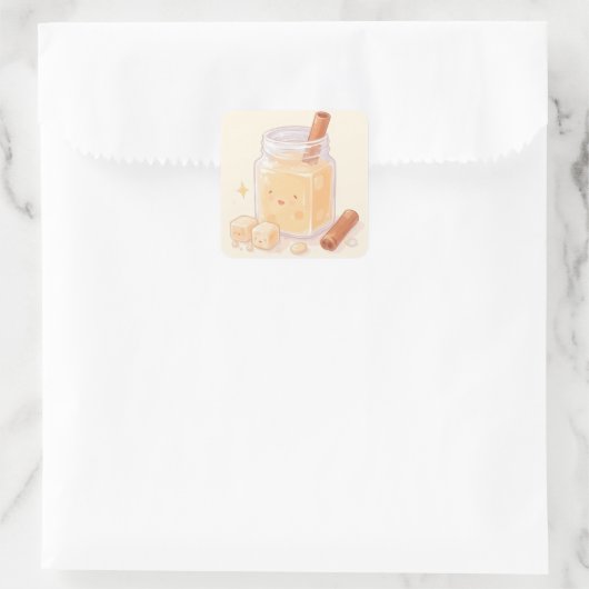 Horchata Vierkante Sticker (Tas)