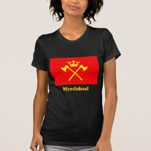 Hordaland vlag met naam t-shirt