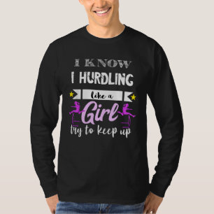 Hordelopen atletiek horden hardlopen horden atlete t-shirt