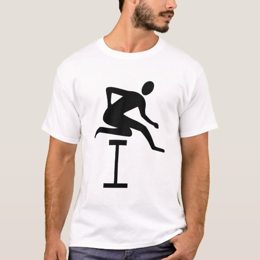 Hordenlopen - Zwart T-shirt (Voorkant)
