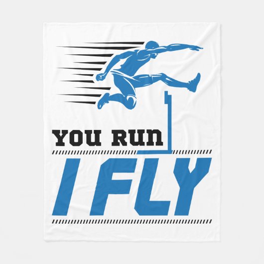 Hordles Track en Field You Run I Fly Fleece Deken (Voorkant)