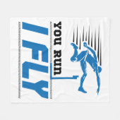 Hordles Track en Field You Run I Fly Fleece Deken (Voorkant (Horizontaal))