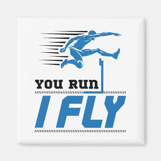 Hordles Track en Field You Run I Fly Magneet (Voorkant)