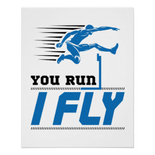 Hordles Track en Field You Run I Fly Perfect Poster