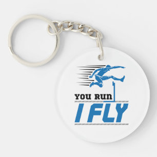 Hordles Track en Field You Run I Fly Sleutelhanger