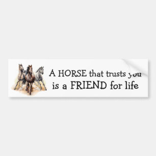 HOREN dat Trusts FRIEND voor het leven Citaat Awar Bumpersticker