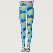 Horen de kleuren van de Oekraïense vlag Leggings (Voorkant)
