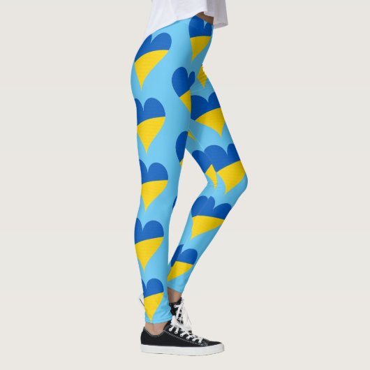 Horen de kleuren van de Oekraïense vlag Leggings (Rechts)