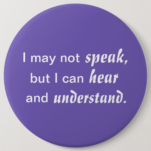 Horen en begrijpen ronde button 6,0 cm (Voorkant)