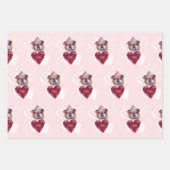 Horen Engelse Bulldog Hondenliefhebber Valentijnse Inpakpapier Vel (Voorkant 2)