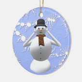 Horen Geen boosheid Snowman kerstboomdecoratie Keramisch Ornament (Links)