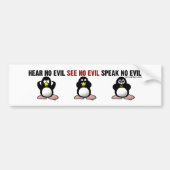 Horen Geen boze pinguïns bumpersticker (Voorkant)