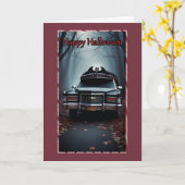 Horen in de Bossen Halloween Kaart (Gele Bloem)