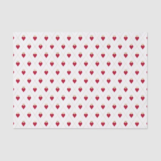 Horen koningin Wonderland Alice Red Tissue Paper Tissuepapier (Voorkant)
