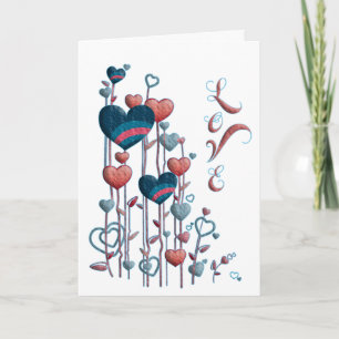 Horen mijn liefdesromantische Waterverf personalis Kaart