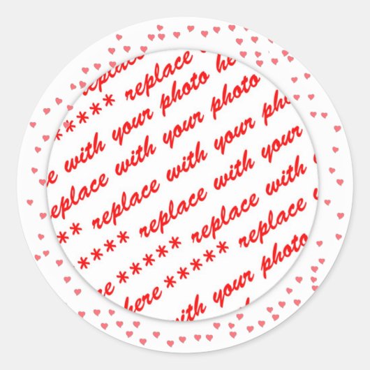 Horen rond uw fotosjabloon ronde sticker (Voorkant)