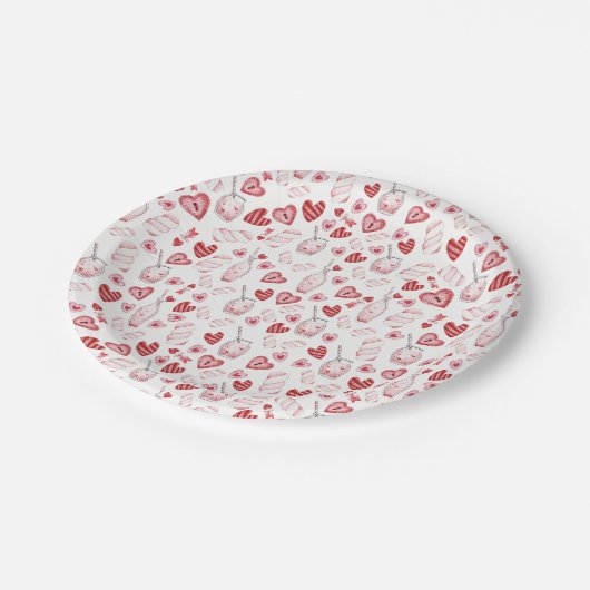 Horen valentijn waterverf bord (Gekanteld)