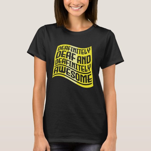 Horen van Pun Deaf Pride ASL-handgebarentaal doaf T-shirt (Voorkant)