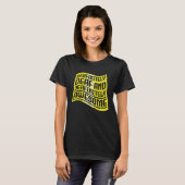 Horen van Pun Deaf Pride ASL-handgebarentaal doaf T-shirt (Voorkant volledig)