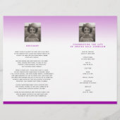 Horen voor altijd begrafenisprogramma paars (Achterkant)