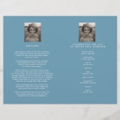 Horen voor altijd begrafenisprogramma witte blauwe (Achterkant)