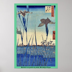 Horikiri iris tuin gemaakt door Ando, Hiroshige Uk Poster