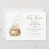 horisontaal baby shower st patricks dag kaart (Voorkant)