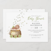 horisontale dag baby shower - uitnodiging (Voorkant / Achterkant)