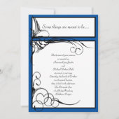 Horizon Blue Floral Wedding Invitations Kaart (Voorkant)