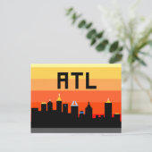 Horizon de met 8 bits ATL van Atlanta Briefkaart (Staand voorkant)