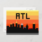 Horizon de met 8 bits ATL van Atlanta Briefkaart (Voorkant / Achterkant)