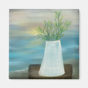 Horizon Glow Boeket Originele Kunst Magneet