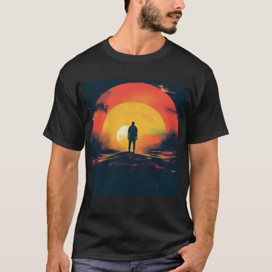 Horizon Glow T-shirt met een klein citaat (Voorkant)