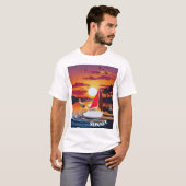 Horizon Harmonie bij zonsondergang T-shirt (Voorkant volledig)