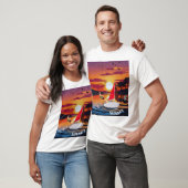 Horizon Harmonie bij zonsondergang T-shirt (Unisex)