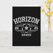 Horizon Hawks Voetbalnota 2025 Kaart (Gele Bloem)