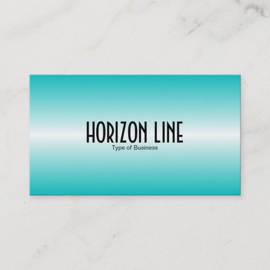 Horizon lijn - Deep Cyan Visitekaartje (Voorkant)