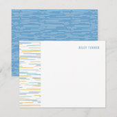 Horizon Lines Stationery Note Kaart - Cornflower (Voorkant / Achterkant)