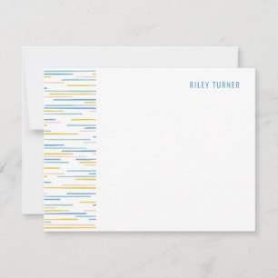 Horizon Lines Stationery Note Kaart - Cornflower