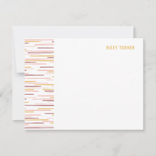 Horizon Lines Stationery Note Kaart - Honey